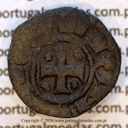Portugal billon dinheiro of King Afonso III (1248–1279). – Obverse – Ref. MQ.1D.AG.A3.02.30.A4