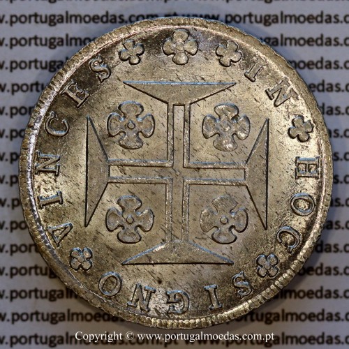 Cruzado Novo prata 1819 D. João VI — Reverso brilho 2 — Ref. MQ.4D.AG.J6.12.02.A1 — Estado: Soberba