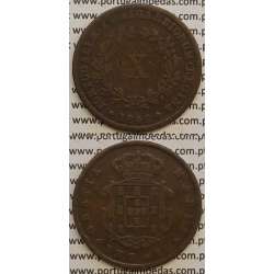 MOEDA X REIS COBRE 1842 (BC+) - D.MARIA II
