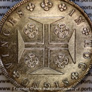 Cruzado Novo prata 1819 D. João VI — Detalhe da Cruz da Ordem de Cristo (✠ 20 mm) — Ref. MQ.4D.AG.J6.12.02.B1 — MBC+ / Bela