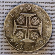 Portugal 1819 Cruzado Novo silver, King João VI — Reverse — Ref. MQ.4D.AG.J6.12.11.B2 — Grade: VF+