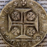 Cruzado Novo prata 1819 D. João VI — Reverso (detalhe) — Ref. MQ.4D.AG.J6.12.11.B2 — Estado: MBC+