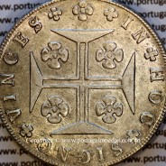 Portugal Cruzado Novo silver 1820, King João VI — Order of Christ Cross detail — Ref. MQ.4D.AG.J6.12.03.A2 — Grade: UNC