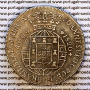 Cruzado Novo prata 1820 D. João VI (480 Réis) – Bela+ – Anverso – Ref. MQ.4D.AG.J6.12.03.A5