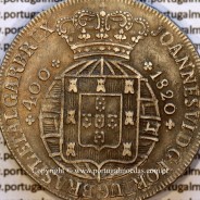 Portugal Cruzado Novo silver 1820, King João VI (480 Réis) – EF+ – Obverse (Detail) – Ref. MQ.4D.AG.J6.12.03.A5