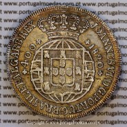 Cruzado Novo prata 1820 D. João VI (480 Réis) – MBC+ – Anverso – Ref. MQ.4D.AG.J6.12.03.A6