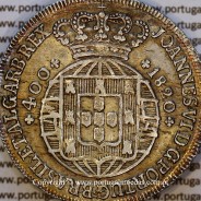 Portugal Cruzado Novo silver 1820, King João VI (480 Réis) – VF+ – Obverse (detail) – Ref. MQ.4D.AG.J6.12.03.A6