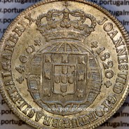 Cruzado Novo prata 1820 D. João VI – Soberba – Anverso (Detalhe) – Ref. MQ.4D.AG.J6.12.12.A2