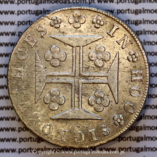 Portugal Cruzado Novo silver 1820, King João VI – UNC/AU – reverse – Ref. MQ.4D.AG.J6.12.12.A6
