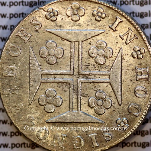 Cruzado Novo prata 1820 D. João VI – Soberba – Reverso (Detalhe) – Ref. MQ.4D.AG.J6.12.12.A6