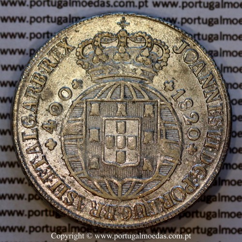 Portugal Silver Cruzado Novo 1820 – Obverse – Ref. MQ.4D.AG.J6.12.12.A4