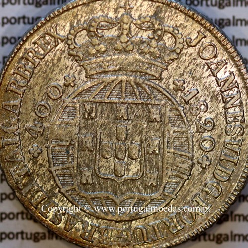 Portugal Silver Cruzado Novo 1820 – Obverse (detail) – Ref. MQ.4D.AG.J6.12.12.A5