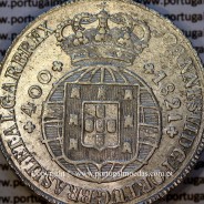 Portugal Cruzado Novo silver 1821 João VI — Obverse Detail — Ref. MQ.4D.AG.J6.12.13.A9 — Grade: XF+-UNC