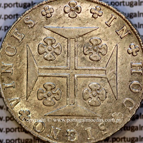 Portugal Cruzado Novo silver 1821 João VI — Reverse Detail — Ref. MQ.4D.AG.J6.12.13.A9 — Grade: XF+-UNC