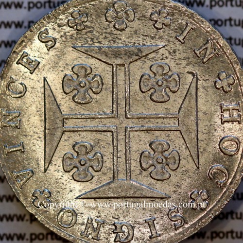 Cruzado Novo prata 1821 D. João VI — Detalhe do Reverso — Ref. MQ.4D.AG.J6.12.13.A7 — Soberba