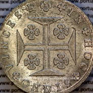 Portugal Cruzado Novo silver 1821 João VI — Reverse Detail — Ref. MQ.4D.AG.J6.12.13.A7 — Grade: UNC