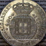 Portugal Cruzado Novo silver 1821 João VI — Obverse Detail — Ref. MQ.4D.AG.J6.12.13.A3 — Grade: UNC