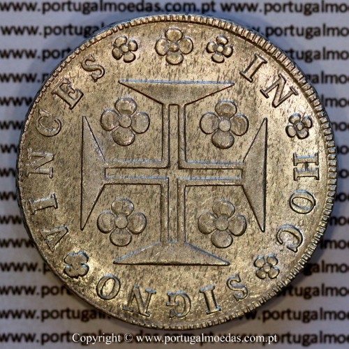 Cruzado Novo prata 1821 D. João VI — Reverso — Ref. MQ.4D.AG.J6.12.04.A2 — Estado: Soberba
