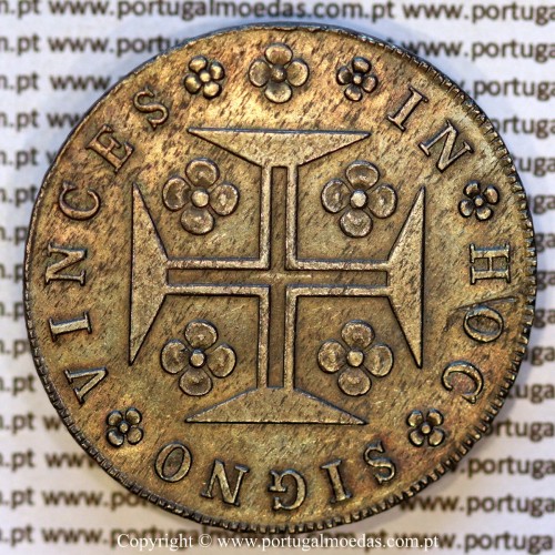 Portugal Cruzado Novo silver 1819, King João VI — Reverse — Ref. MQ.4D.AG.J6.12.03.A3 — Grade: XF/EF