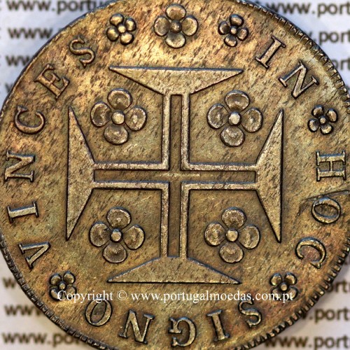 Portugal Cruzado Novo silver 1819, King João VI — Reverse detail — Ref. MQ.4D.AG.J6.12.02.A3 — Grade: XF/EF