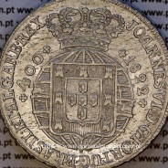 Portugal Cruzado Novo silver 1822, King João VI — Obverse detail — Ref. MQ.4D.AG.J6.12.05.A1 — Grade: UNC