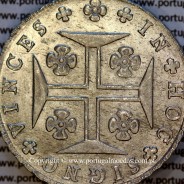 Portugal Cruzado Novo silver 1822, King João VI — Reverse detail — Ref. MQ.4D.AG.J6.12.05.A1 — Grade: UNC