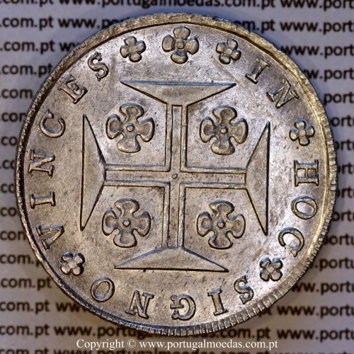 Cruzado Novo prata 1823 D. João VI — Reverso — Ref. MQ.4D.AG.J6.12.06.A2 — Estado: Soberba