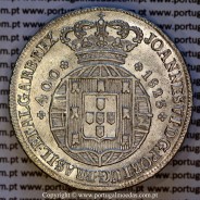 Cruzado Novo prata 1823 D. João VI — Anverso — Ref. MQ.4D.AG.J6.12.06.A2 — Estado: Soberba