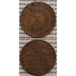 MOEDA X REIS COBRE 1845 (MBC) - D.MARIA II