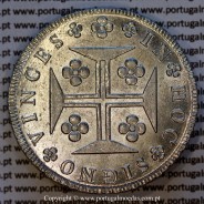 Cruzado Novo prata 1823 D. João VI — Reverso — Ref. MQ.4D.AG.J6.12.06.A1 — Estado: Soberba