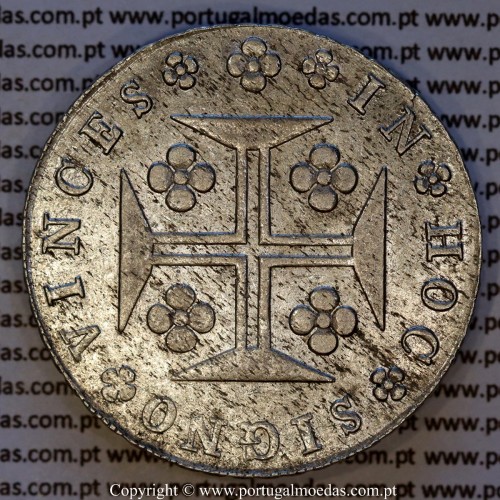 Cruzado Novo prata 1823 D. João VI — Reverso — Ref. MQ.4D.AG.J6.12.16.A3 — Estado: Bela/Soberba