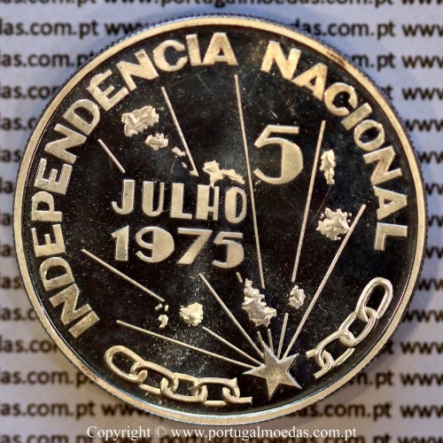Cape Verde 250 Escudos 1976 Silver Proof KM#13 - Reverse