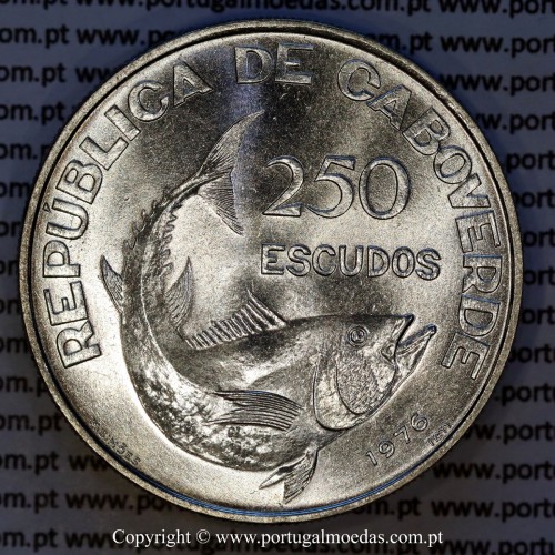 Cape Verde 250 Escudos 1976 | Standard Silver Issue | National Independence