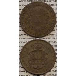 MOEDA X REIS COBRE 1846 (MBC-) - D.MARIA II