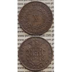 MOEDA X REIS COBRE 1846 (MBC) - D.MARIA II