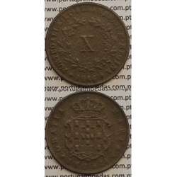 MOEDA X REIS COBRE 1846 (BC) - D.MARIA II