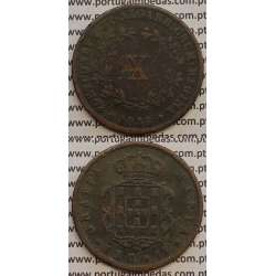 MOEDA X REIS COBRE 1846 (BC) - D.MARIA II