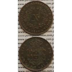MOEDA X REIS COBRE 1850 (MBC-) - D.MARIA II