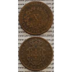 MOEDA X REIS COBRE 1851 (BC+/MBC-) - D.MARIA II