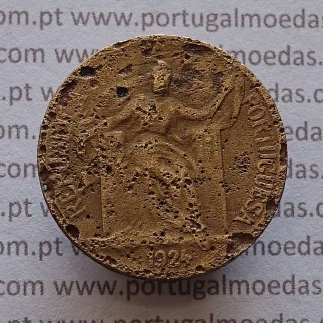 50 Centavos 1924 Bronze-Alumínio, $50 centavos 1924 Alumínio-Bronze Republica Portuguesa, (REG), World Coins Portugal KM 575