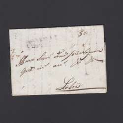 Carta Pré-Filatélica circulada de Coimbra para Lisboa datada de 26-03-1832