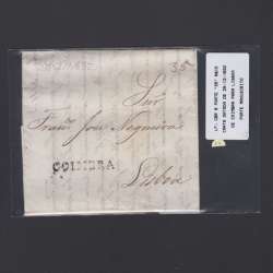 Carta Pré-Filatélica circulada de Coimbra para Lisboa datada de 29-12-1832