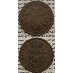 MOEDA X REIS COBRE 1851 (BC) - D.MARIA II
