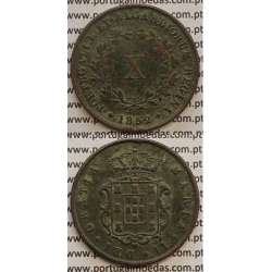 MOEDA X REIS COBRE 1852 (MBC) - D.MARIA II
