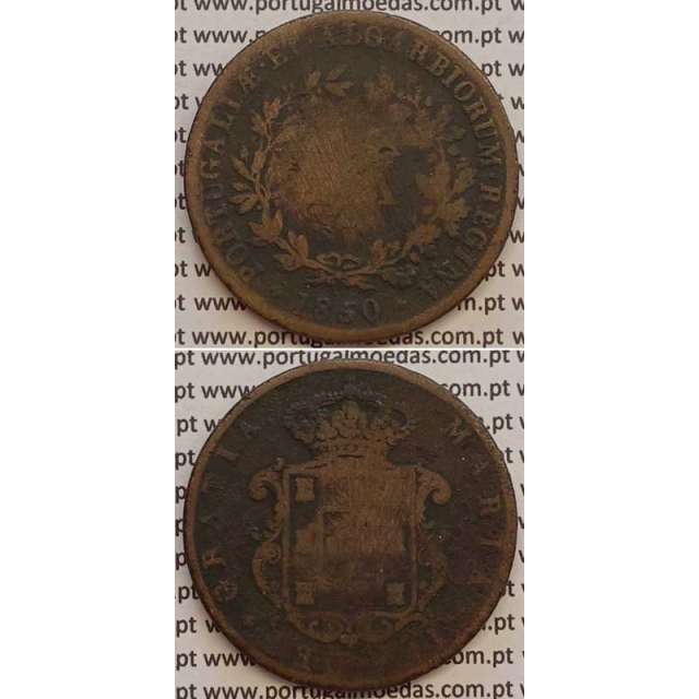 MOEDA XX REIS COBRE 1850 (BC-) - D.MARIA II