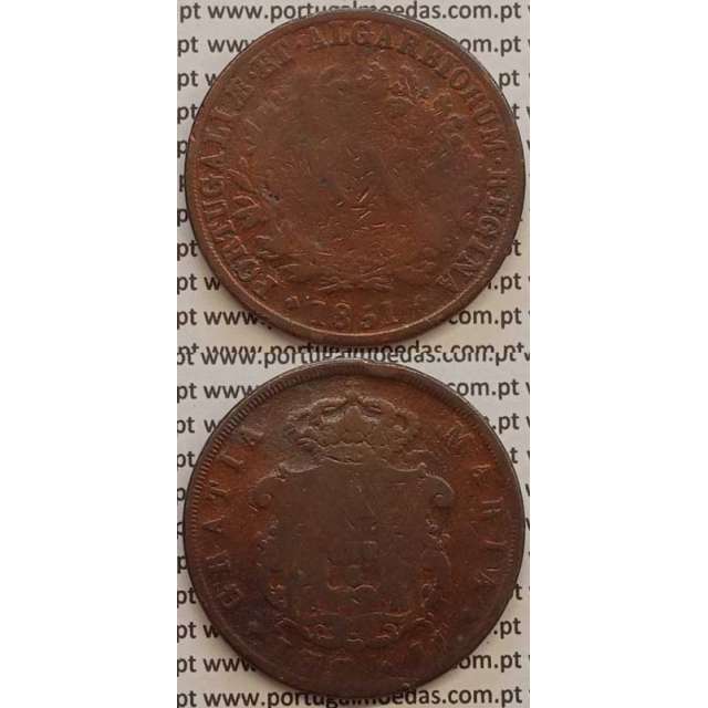 MOEDA XX REIS COBRE 1851 (REG) - D.MARIA II