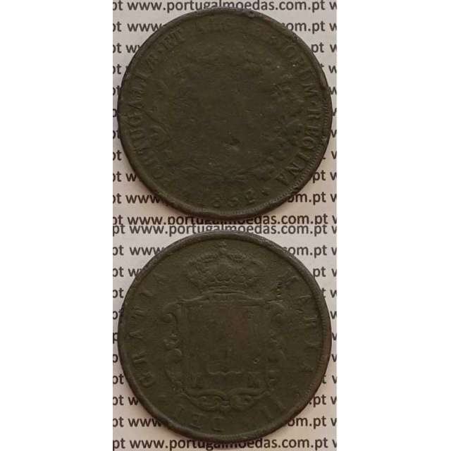 MOEDA XX REIS COBRE 1852 (BC-/REG) - D.MARIA II