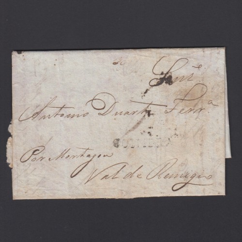 Pré-Filatélica circulada de Coimbra para Vale Remígio datada de 19-04-1834