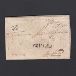Pré-Filatélica circulada de Coimbra para Lisboa datada de 31-08-1835