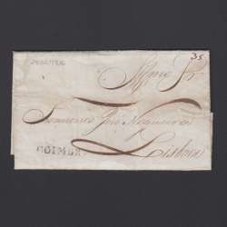Pré-Filatélica circulada de Coimbra para Lisboa datada de 24-02-1836